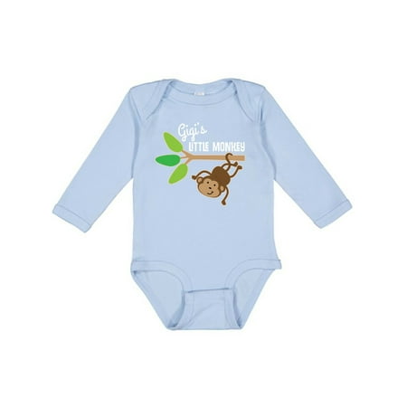 

Inktastic Gigi s Little Monkey Grandchild Gift Baby Boy or Baby Girl Long Sleeve Bodysuit