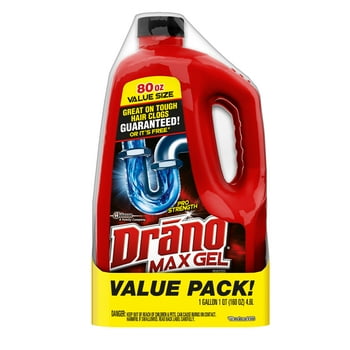 Drano Drain Clog Remover, Fresh Scent, 80 Ounce, 2 Count