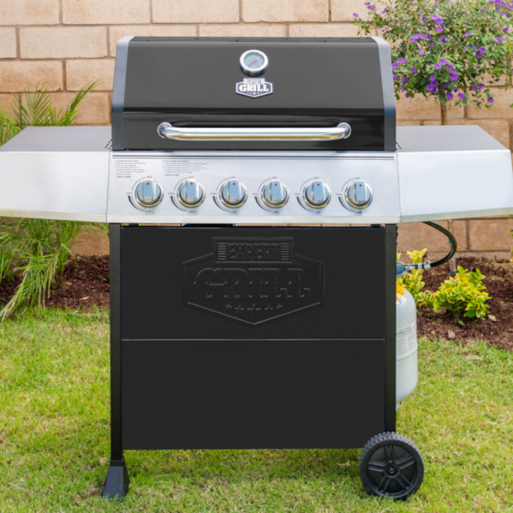 Expert Grill 6 Burner Propane Gas Grill in Black - image 4 of 15