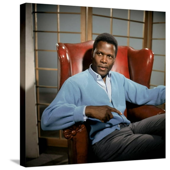 Art.com A Patch Of Blue, Sidney Poitier, 1965 Stretched Canvas Print Wall Art, 24" x 24"