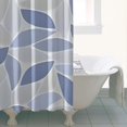 thumbnail image 4 of Blue Leaf Pattern Shower Curtain 36"x72" ,Bathroom Decorative Shower Curtains Set with 12 Hooks,Modern Waterproof Washable Shower Curtain, 4 of 6