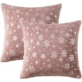 thumbnail image 6 of Wehilion Pillow Covers Soft Faux Fur Pillow Cases Covers with Silver Snowflake Glitter Cute Cushions for Couch Sofa Bed Girls Room, Christmas Set of 2 Decorative Throw, 6 of 13