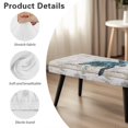 thumbnail image 6 of Jiueut Wood Turtle Pattern Dining Room Bench Covers, Breathable Bench Seat Protection with Elastic Band Washable Rectangle Chair Slipcover for Kitchen Home Hotel, 6 of 7