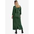 thumbnail image 2 of ellos Women's Plus Size Three-Quarter Sleeve Knit Maxi Dress, 2 of 5