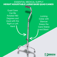 thumbnail image 3 of Essential Medical Supply Large Base Quad Cane in Silver - 4 Prong Base and Rubber TipsBrand owner, 3 of 7