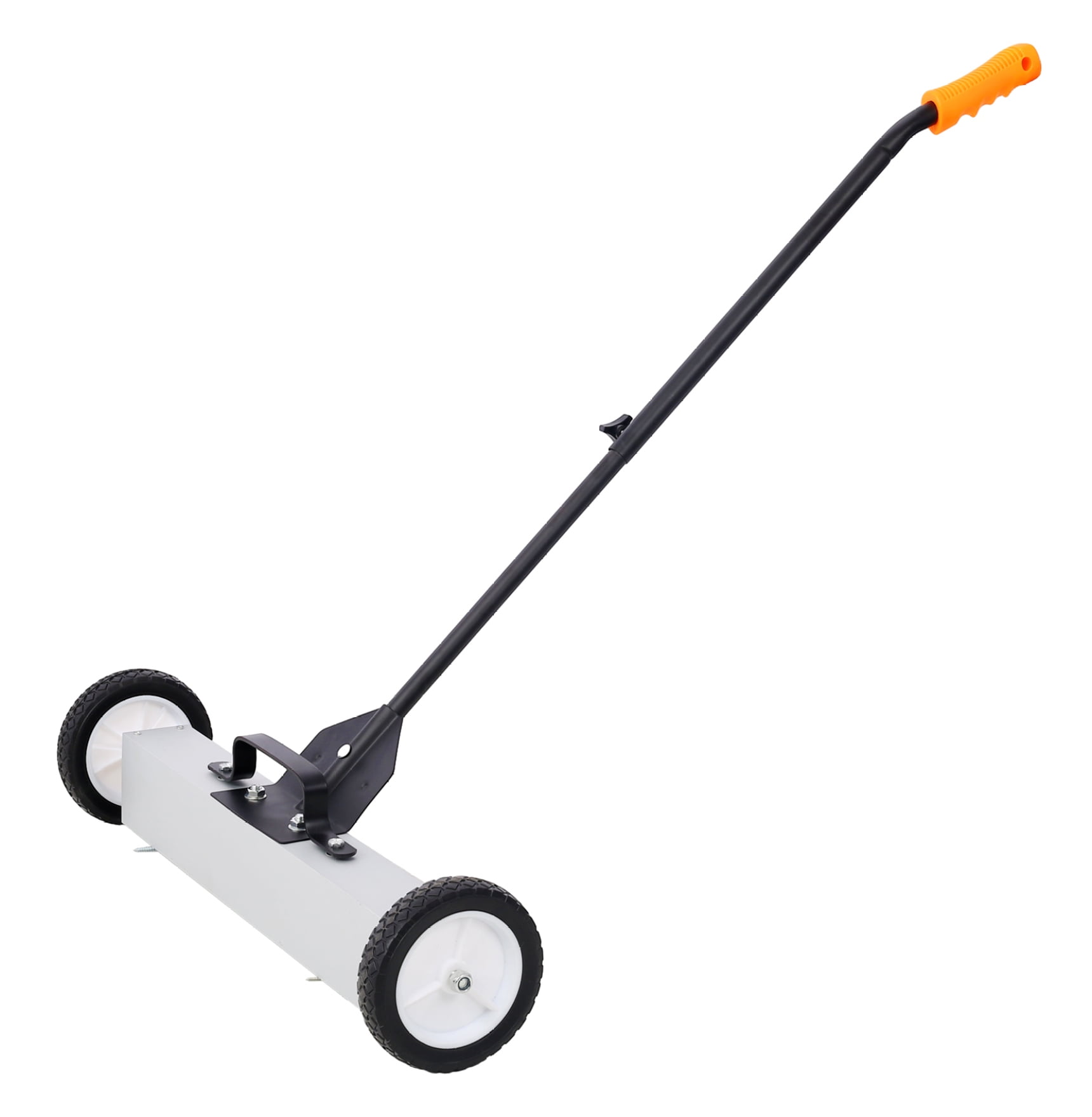 Magnetic Sweeper 24 Inch, Rolling Pick Up Tool for Screws, Heavy Duty Metal Detector with Release