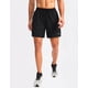 thumbnail image 2 of Pantalones cortos para correr Pudolla para hombre, entrenamiento atlético, negros, 3XL, 2 of 7