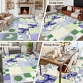 thumbnail image 6 of Spring Floral Checkered 5'x7' Area Rug, Sage Green Purple Buffalo Plaid Washable Non-Slip Soft Rugs, Low-Pile Large Carpet for Living Room Bedroom Dining Room, Non-Shedding Accent Rug, 6 of 9