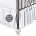 thumbnail image 3 of Dorm Room Bed Skirt - Extended Dorm Bed Skirt Long Bed Skirt 100% Egyptian Cotton 600-Thread-Count College Dorm Bed Skirt - White, Twin XL/34" Drop, 3 of 7