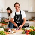 thumbnail image 2 of Delantal Kaidouma Let's Cook Funny negro con 2 bolsillos, 2 of 7