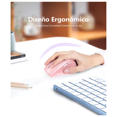 thumbnail image 2 of Mouse Inalambrico Ergonomico Silencioso 6 Botones Eo Safe Imports Rosa Palido, 2 of 5