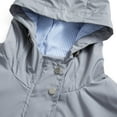 thumbnail image 4 of HLSOHJP Women's Hooded Rain Jacket Long Waterproof Raincoat Casual Full Zip Anorak Midi Windbreaker Pockets, 4 of 7