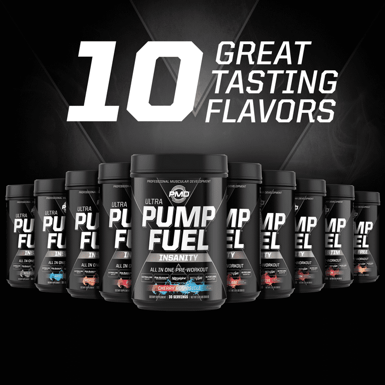 PMD Sports Ultra Pump Fuel Caffeine Free Pre Workout Drink Mix Energy