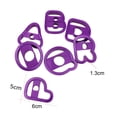 thumbnail image 3 of SPRING PARK 26Pcs Cookie Cutter Tiny Purple Alphabet Cutter Set Cut Outs Molds Set for Fondant Cake and Biscuit Cookie, 3 of 6