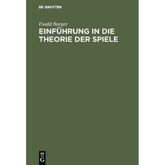 EinfÃ¼hrung in die Theorie der Spiele, (Hardcover)