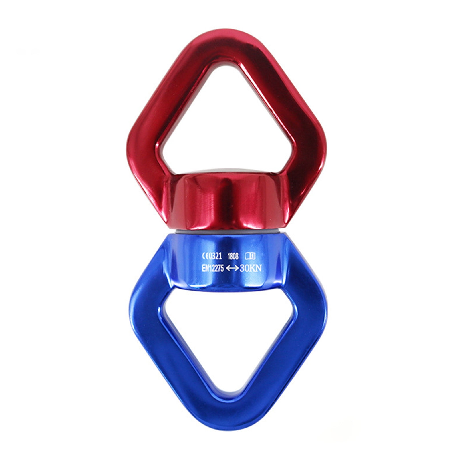 SPRING PARK Safety Rotational Device, Aluminum Alloy Double-Ball Bearing Swivel, Minimum Breaking Strength 30 kN, Spins & Rotates 363° For Smooth Rope Climbing, Hiking & Exercise