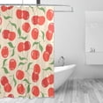 thumbnail image 2 of FREEAMG Red Cherry Shower Curtain Waterproof Fabric Shower Curtains for Bathroom Decoration Curtain with 12 Hooks 60x72 Inch, 2 of 6