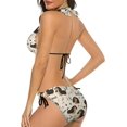 thumbnail image 3 of NICKSUN Women's Bikini Sets, Cute Print Two Piece Bathing Suits Sexy Halter Padded Bikini Swimsuits, 3 of 6