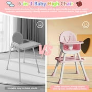 Baby High Chair 6 in 1 Convertible Highchair for Babies and Toddlers Booster Seat Floor Seat Function