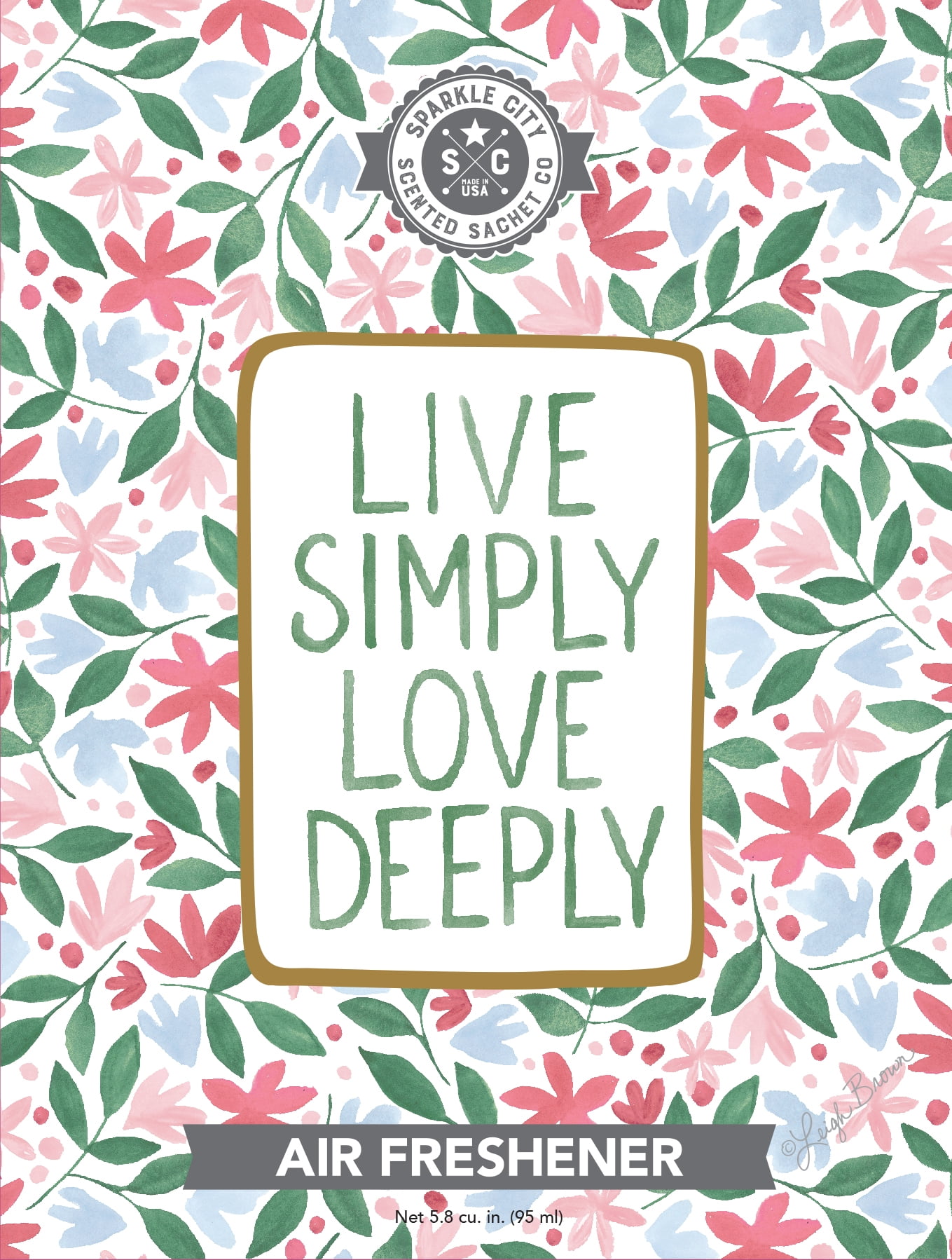 Sparkle City Scented Sachet 2 Pack, Live Simply Love Deeply