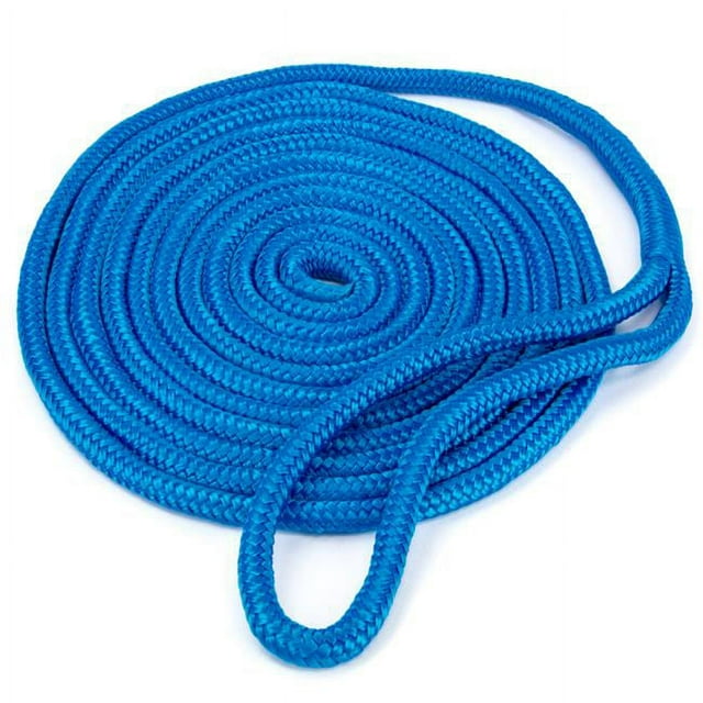 Brybelly SBOA-201 15 Pi. Dockline en Nylon à Double Tressage, Bleu