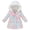 Multicolour, variant on Xyant Girls Winter Coat Jacket with Hooded Long Puffer Jacket Flower Print Warm Outdoor Coats for Kids (Pink,9-10 Years)