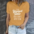 thumbnail image 2 of ICHUANYI Womens 2024 Spring And Summer Casual Daily Crew Neck Short Sleeve Sisters Print Graphic T-Shirt Short Sleeve Crew Neck Top Shirt Fashion Clothing, 2 of 7