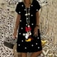 thumbnail image 3 of Disney Minnie Mickey Mouse vestidos de mujer Nuevo verano mujeres manga corta mini vestido casual fiesta noche cuello pico sexy vestido, 3 of 5