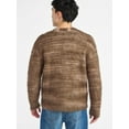 thumbnail image 3 of No Boundaries Stripe V Neck Brushed Cardigan Sweater with Long Sleeves, Men's & Big Men's, 3 of 5