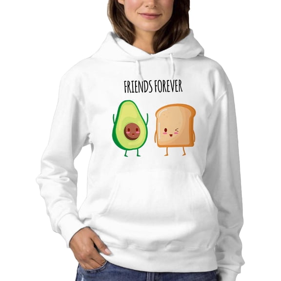 Friends Forever Avocado Toast Hoodie Women -SPIdeals Designs, Female 4X-Large
