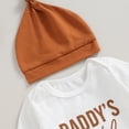 thumbnail image 3 of Newborn Infant Baby Boy My First Halloween Outfit Pumpkin Long Sleeve Romper Pants Hat Fall Halloween 3Pcs Clothes Set, 3 of 8