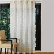 Textrade CU150001TUS 42 x 84 in. Cotton Linen Curtain Printed, Off White