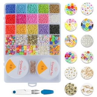 Koralakiri 7360Pcs Flat Clay Beads Kit 24 Colors 6mm, Letter Beads, Smiley  Face Beads for DIY Bracelets Necklaces Earrings Jewelry Making Gift for