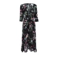 thumbnail image 2 of Mujeres Floral V Zambullirse Maxi para proteger Negro, 2 of 9