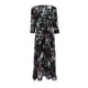 thumbnail image 2 of Vestido maxi Boho Hugo Floral V Zambullirse Negro, 2 of 10