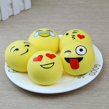 PU Slow Rising Toy Cute Steamed Bun Shape Squishy Toy Stress Relief Tools for Kids Adults (Random Expression ) Style:7