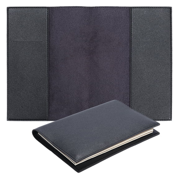 PU Leather Book Cover Rectangle Book Wrap Black 337x230x3.5mm