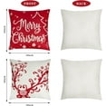 thumbnail image 2 of 4Pcs Outdoor Christmas Pillows, Red Christmas Throw Pillows, Snowflakes Merry Christmas Let it Snow Deer Christmas Pillow Cases Holiday Pillow Covers 18x18 for Winter Home Decorations, 2 of 6