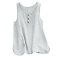 thumbnail image 2 of White Womens Tee Shirts, Polyester Dressy Tops for Women, Sleeveless Spring Clothes for Women 2024, Popular Womens Clothes 2024, Embellished Womens Oversized Tee Shirts, Tops Dress Shirts for Women, 2 of 4