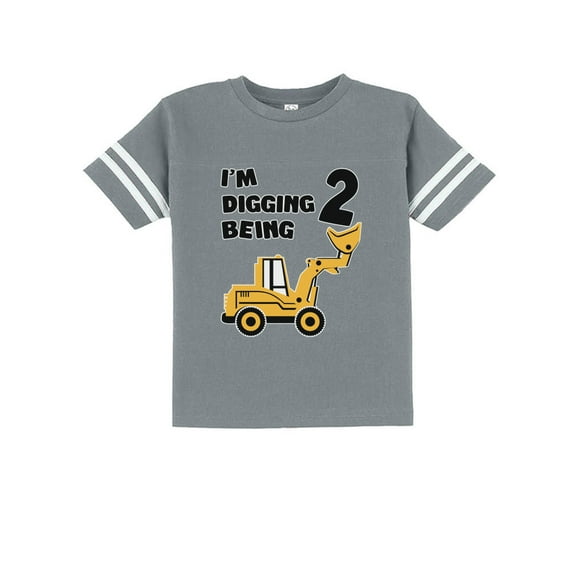 Tstars Boys Unisex 2nd Birthday Gift Birthday Gift for 2 Year Old Shirt Bulldozer Construction Birthday Shirts for Baby Boy Graphic Tee Birthday Party Cute B Day Toddler Jersey T Shirt