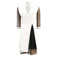 thumbnail image 3 of Samickarr Summer Savings Clearance Summer Dresses For Women Plus Size Dress For Women Sundresses Women's Casual Letter Color Matching Flared Sleeve Mid-length Plus Size Dress, 3 of 5
