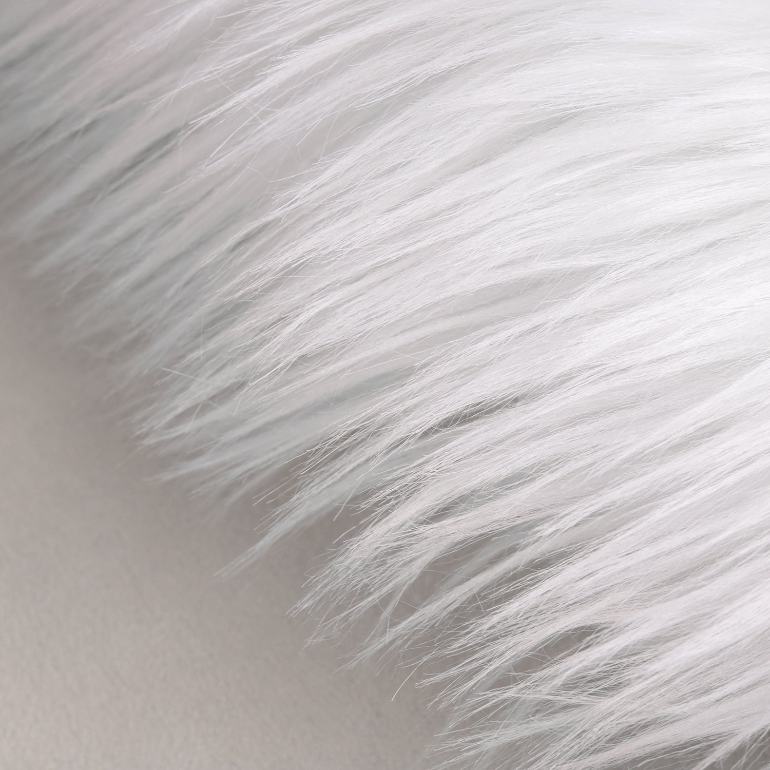 Phantoscope Deluxe Soft Faux Sheepskin Fur Collection Decorative Home Decor Modern Area Rug, White