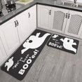 thumbnail image 2 of Happy Halloween Kitchen Mats Sets Of 2 Halloween Bat Spider Web Kitchen Rugs and Mats for Cooking Outdoor Non-Slip Sink Mats Decorations for Porch Veranda Entryway (17x47in+30x17in), 2 of 7