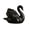 Black 2, variant on Elegant Black White Duck Sculpture Ceramic Toilet Bolt Cover Tabletop Decors