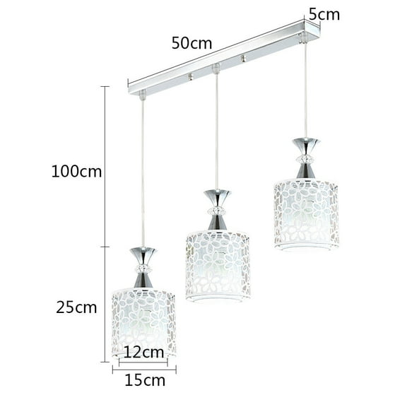 Pendant Lamp Chandelier Fixture Dining Room 3 Head Modern Ceiling Hanging Light
