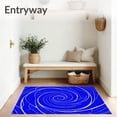 thumbnail image 3 of ODIKA 8'x10' Machine Washable Non-Slip Area Rug, Swirling Vortex Textured Shag Contemporary Abstract Design High Traffic Rug with Pad, Blue, 601194, 3 of 8