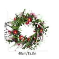 thumbnail image 4 of COM1950s Spring Wreath for Front Door, Artificial Flower Garland with Realistic Tulips and Foliage, Handmade Outdoor Indoor Porch Decoration for Spring Summer Home Decor, 4 of 6