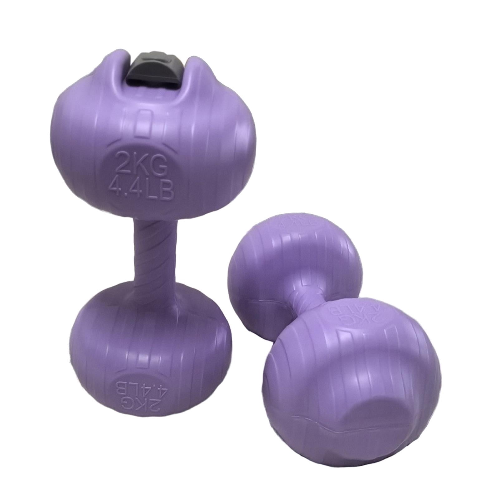 DimyFew 2 Pieces Water Filled Dumbbell Travel Weights Multifunctional Leakproof Exercise 4kg