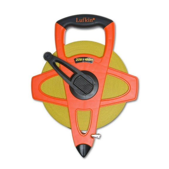 Lufkin FE150 1/2" x 150' Hi-Viz® Orange Fiberglass Tape Measure, Feet & Inches
