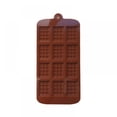 thumbnail image 3 of 12-Cavity Silicone Mini Rectangle Thin Waffle Chocolate DIY Mold Break-Apart Chocolate Chip, 3 of 4